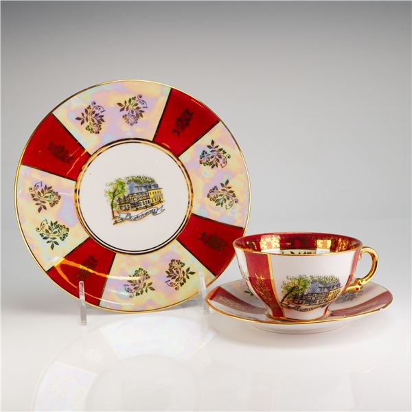 Gerold Porzellan Bavaria Trio Tea Set, Kupferhammer