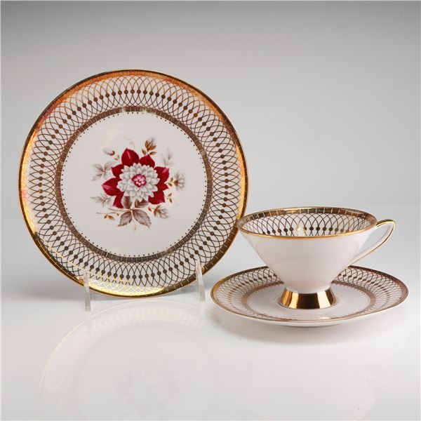 Winterling Bavaria Porcelain Trio Tea Set, Roslau