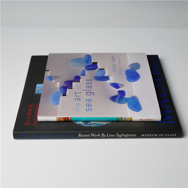 2 Art Glass Hardcover Books, The Art of Sea Glass, and Maestro