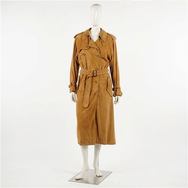 Ralph Lauren Purple Label Full Length Suede Trench Coat