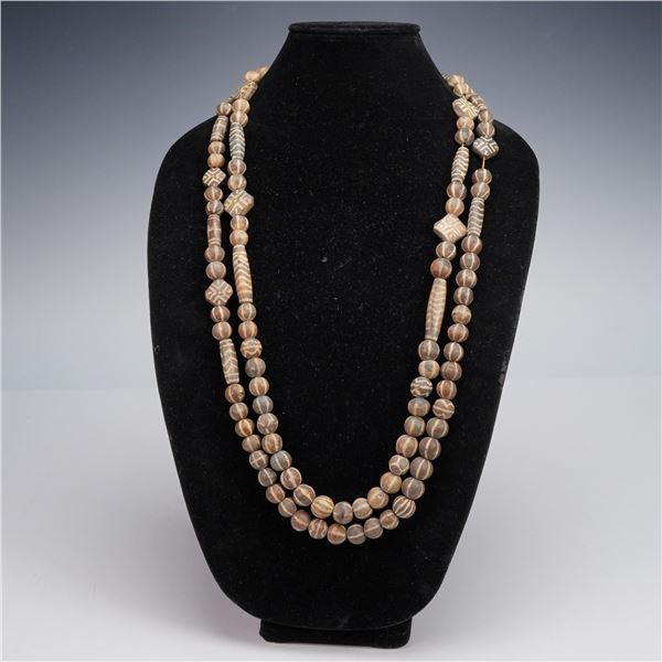 2pc African Batik Bone Bead Necklaces