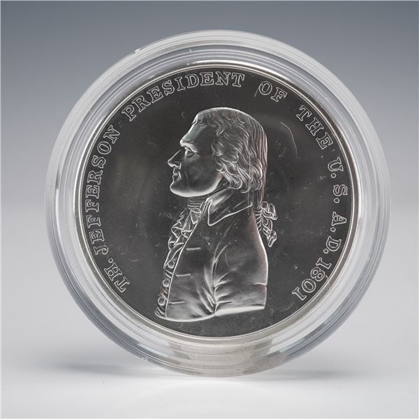 US Thomas Jefferson Presidential 1 oz .999 Silver Medal, Proof