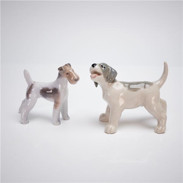 2pc Royal Copenhagen and Other Dog Figurines