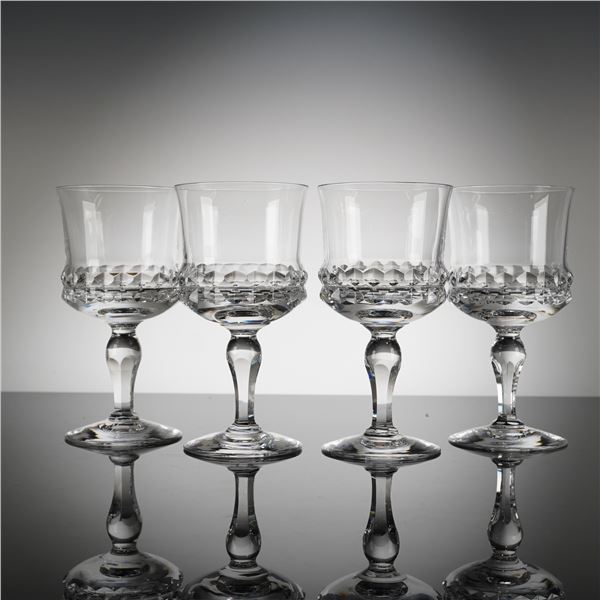 4 Orrefors Silvia Crystal Claret Wine Glasses