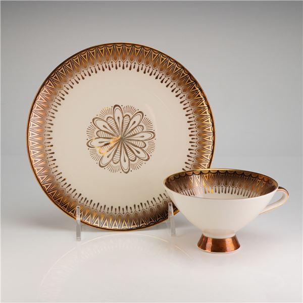 Winterling Marktleuthen Bavaria Gilt Porcelain Tea Cup and Saucer