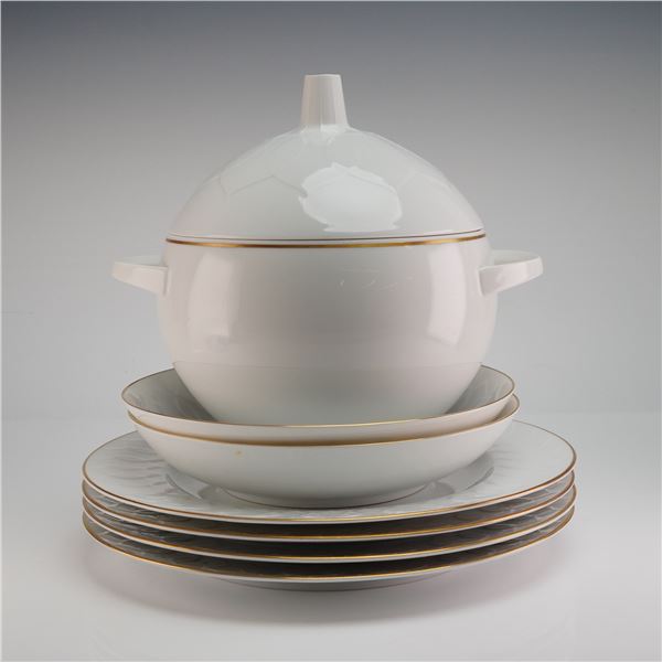 7pc Rosenthal Studio Linie Dinnerware, Secunda Gold