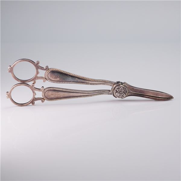 Silver-Plated Floral Motif Graper Shears