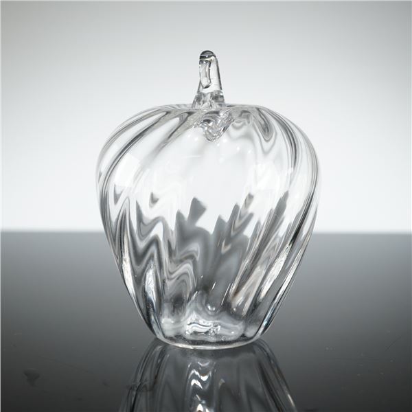 Crystal Holiday Apple Ornament / Paperweight