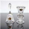 Image 2 : 2pc Kristal Zajecar Crystal Vase and Bell