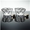 Image 3 : A Pair of Orrefors MAX Crystal Votive Candle Holders