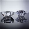 Image 1 : 2pc Orrefors Crystal Votive Candle Holders