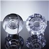 Image 3 : 2pc Orrefors Crystal Votive Candle Holders