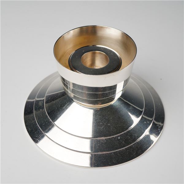 Christofle Silverplate Art Deco Candlestick