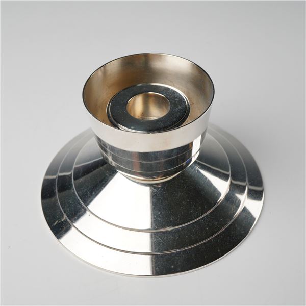 Christofle Silverplate Art Deco Candlestick