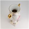 Image 3 : Alboth & Kaiser Porcelain Vase with Double Swan Handles, Moss Rose