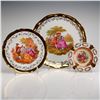 Image 1 : 3pc German Porcelain Plates and Ashtray, Fragonard Courting Scene