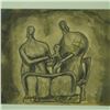 Image 4 : Modernist Watercolor and Graphite, Seated Figures with Child