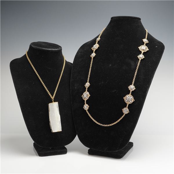 2pc Gold-Toned Costume Necklaces Include Charter Club Station Necklace