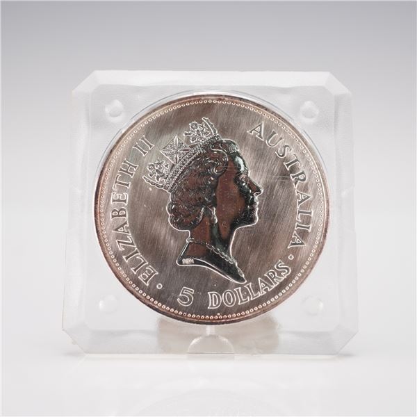 1990 Australian Elizabeth II Australian Kookaburra 5 Dollar Coin
