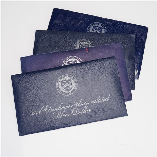 5pc 1971-S to 1973-S Eisenhower Uncirculated Silver Dollar Coins