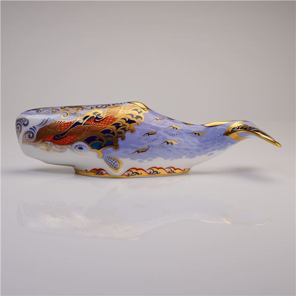 Royal Crown Derby Paperweight Oceanic Whale