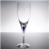Image 2 : A Pair of Orrefors Intermezzo Blue Crystal Flutes