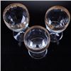 Image 2 : 3pc Gold Rim Crystal Wine Glasses