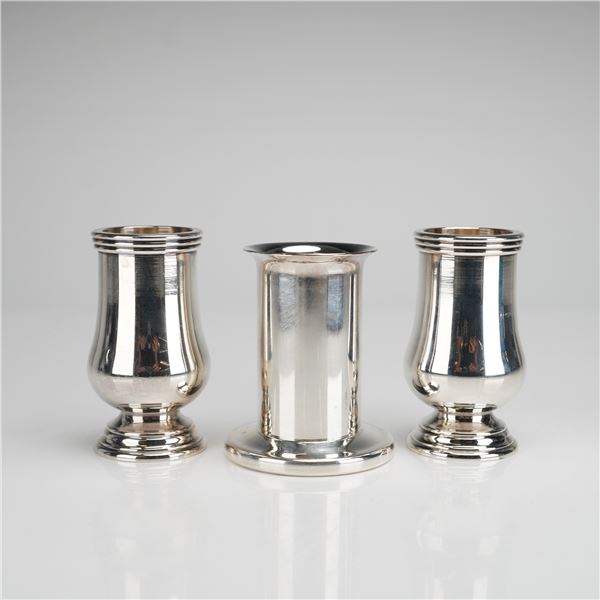 Trio of Silverplated Toothpick Holders by Sambonet and Ercuis