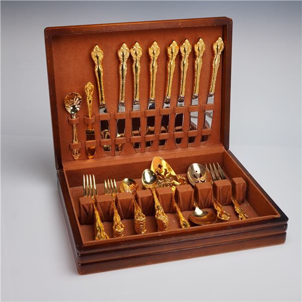 53pc International Silver Golden Orleans Flatware Set