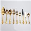 Image 2 : 53pc International Silver Golden Orleans Flatware Set