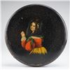 Image 1 : Victorian Lacquered Wood Snuff Box with Hand-Painted Miniature Portrait