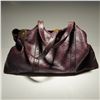 Image 1 : Gucci Italy Dark Purple Leather Horsebit Embossed Tote Bag