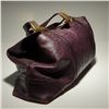 Image 2 : Gucci Italy Dark Purple Leather Horsebit Embossed Tote Bag
