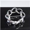 Image 1 : Napier Silver Tone Link Circle Brooch