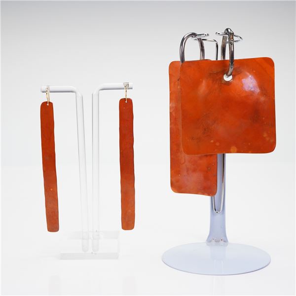 4pc RLM Studio Robert Lee Morris Hammered Copper Pendants & Earrings