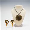 Image 1 : 3pc RLM Studio Robert Lee Morris Modernist Pendant Necklace & Earrings
