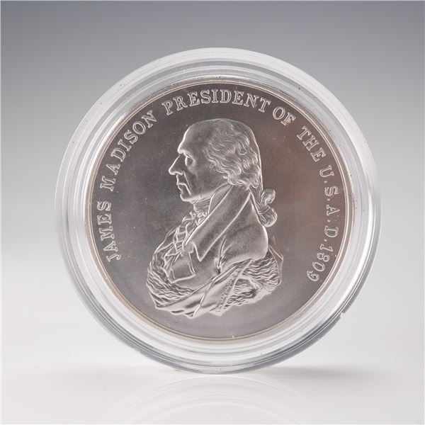 US James Madison Presidential Silver Medal, 1 Oz .999 Silver
