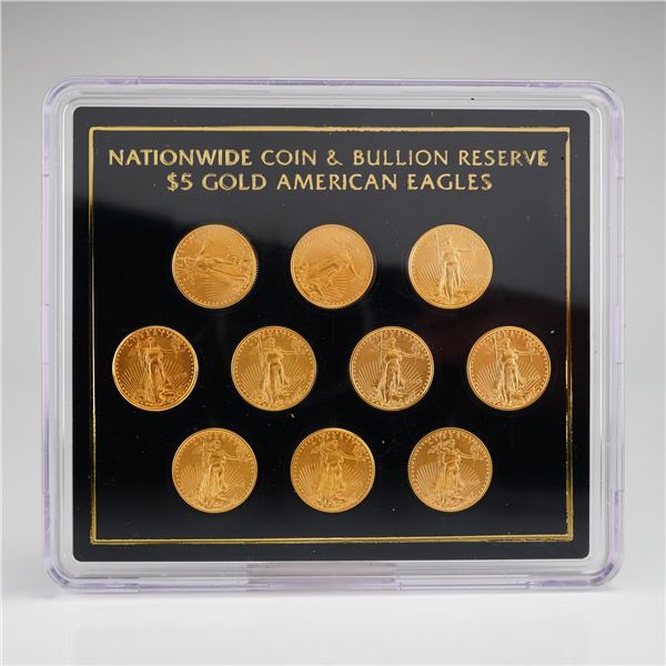1999-2019 Nationwide Coin & Bullion Reserve $5 Gold American Eagles Set