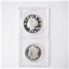 Image 1 : 2pc American Morgan and Norfed Silver Bullion Rounds