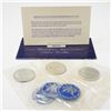 Image 1 : 3pc 1971 Eisenhower Uncirculated Silver Dollars