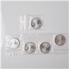 Image 1 : 5pc Highland Mint Walking Liberty 1/4 oz Silver Rounds