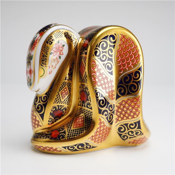 Royal Crown Derby Old Imari Snake Paperweight