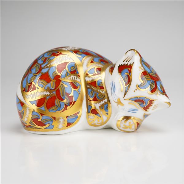 Royal Crown Derby Paperweight, Catnip Kitten