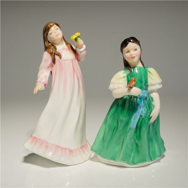 2pc Royal Doulton Figurines Francine HN2422 and Flowers for Mother HN3454