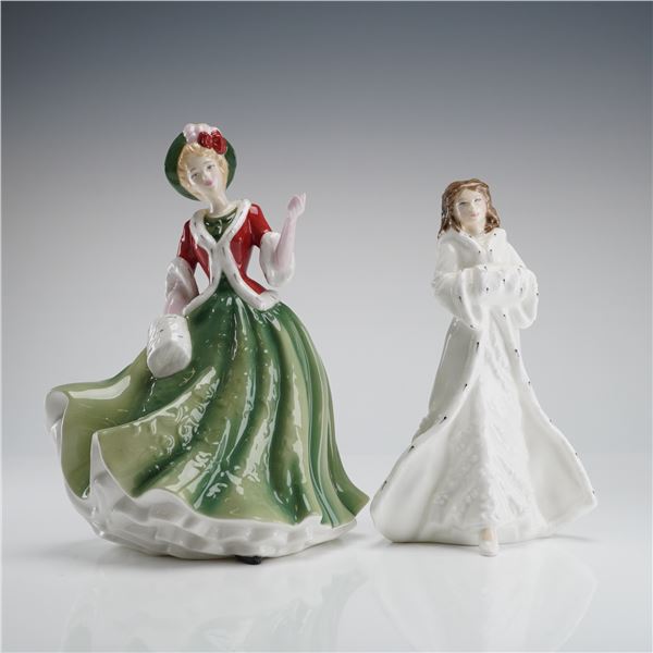 2pc Royal Doulton Figurines, Christmas Day, HN4757 & HN4062