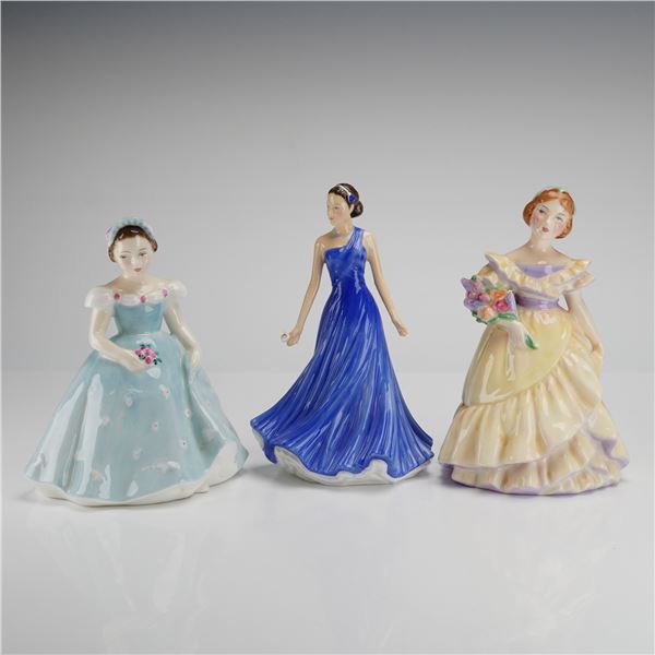 3pc Royal Doulton Figurines, Lottie, Bridesmaid, The Bridesmaid