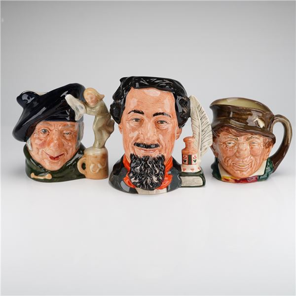 3pc Royal Doulton Character Jugs, O'Shanter, Dickens, and Paddy
