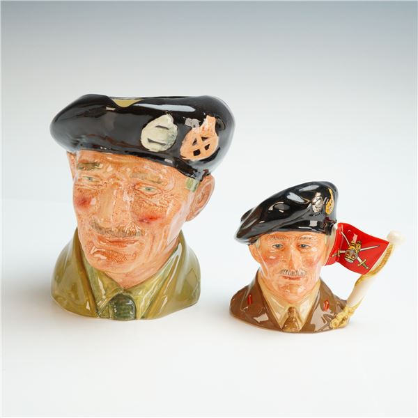 Two Royal Doulton Large Toby and Small Character Jugs, D6202 and D6850