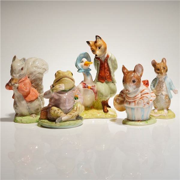 A Collection of 5 Royal Albert Beatrix Potter Porcelain Figurines
