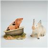 Image 1 : 2pc Beswick & James Herriot Border Figurines, White Pig & Pig in Tub